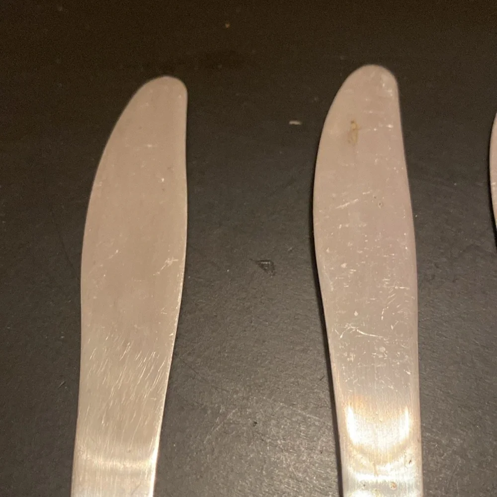 VTG 4 pieces flatware stainless steel butter knives replacement